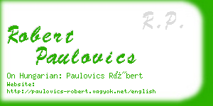 robert paulovics business card